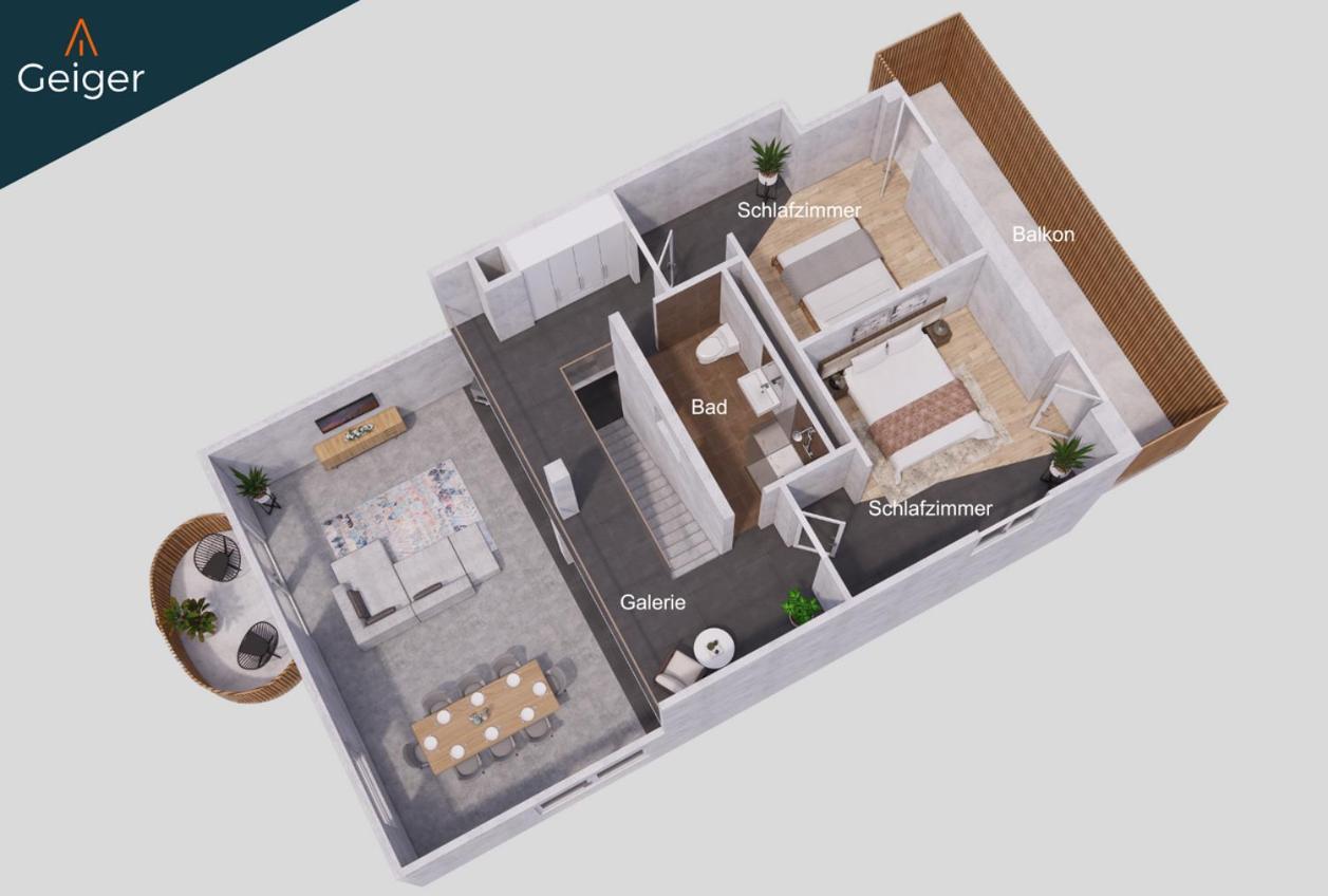 Sunset Club - Loft - 155 M2 Sichtbeton - Zentral Apartment Memmingen Exterior foto